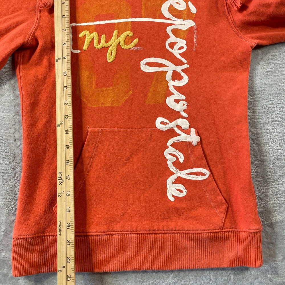 Aeropostale Hoodie Boys Medium Orange Pullover NYC Casual Preppy School - Picture 5 of 9